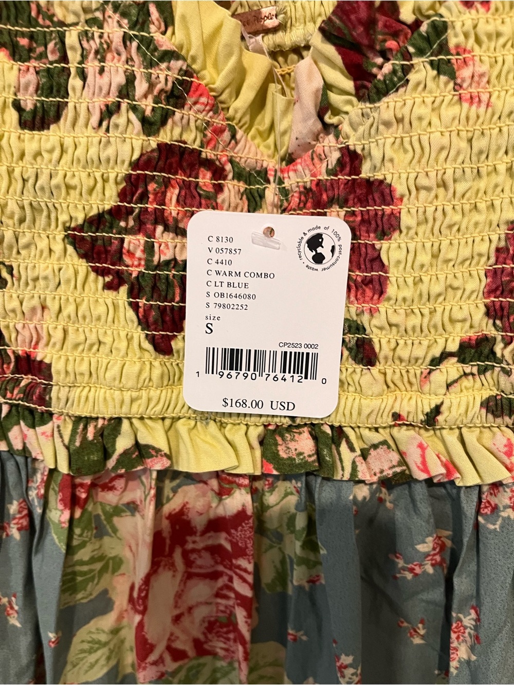 Free People Bluebell Maxi Dress-Floral Tiered Multi - Green, Pink & Yellow - Picture 2 of 6